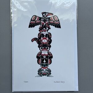 New Totem Art Print Card with Envelope by Richard Shorty